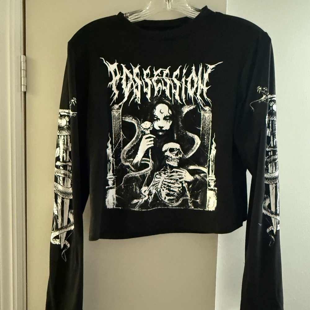 ROMWE Black Graphic Tee